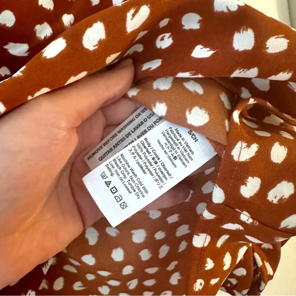 NWOT J. Crew Brushstroke Drapey Ruffle Blouse